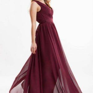 Custom Floor Length Burgundy Gown NWOT